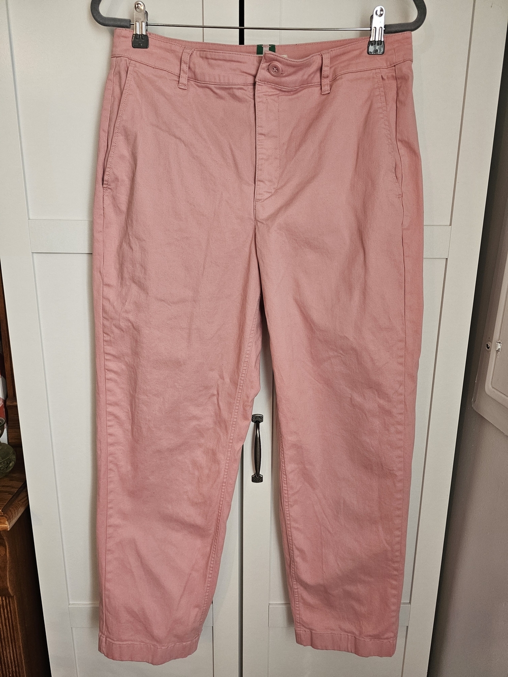 Boden Barnsbury Chino Trousers Pink Straight Leg Pant Stretch Cotton US 10R